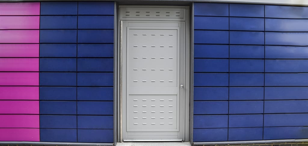 Warrior Bin Store Door on a Communal Residential Building.